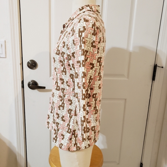 J. Mc Geometric Patterned Blouse - Picture 3 of 8